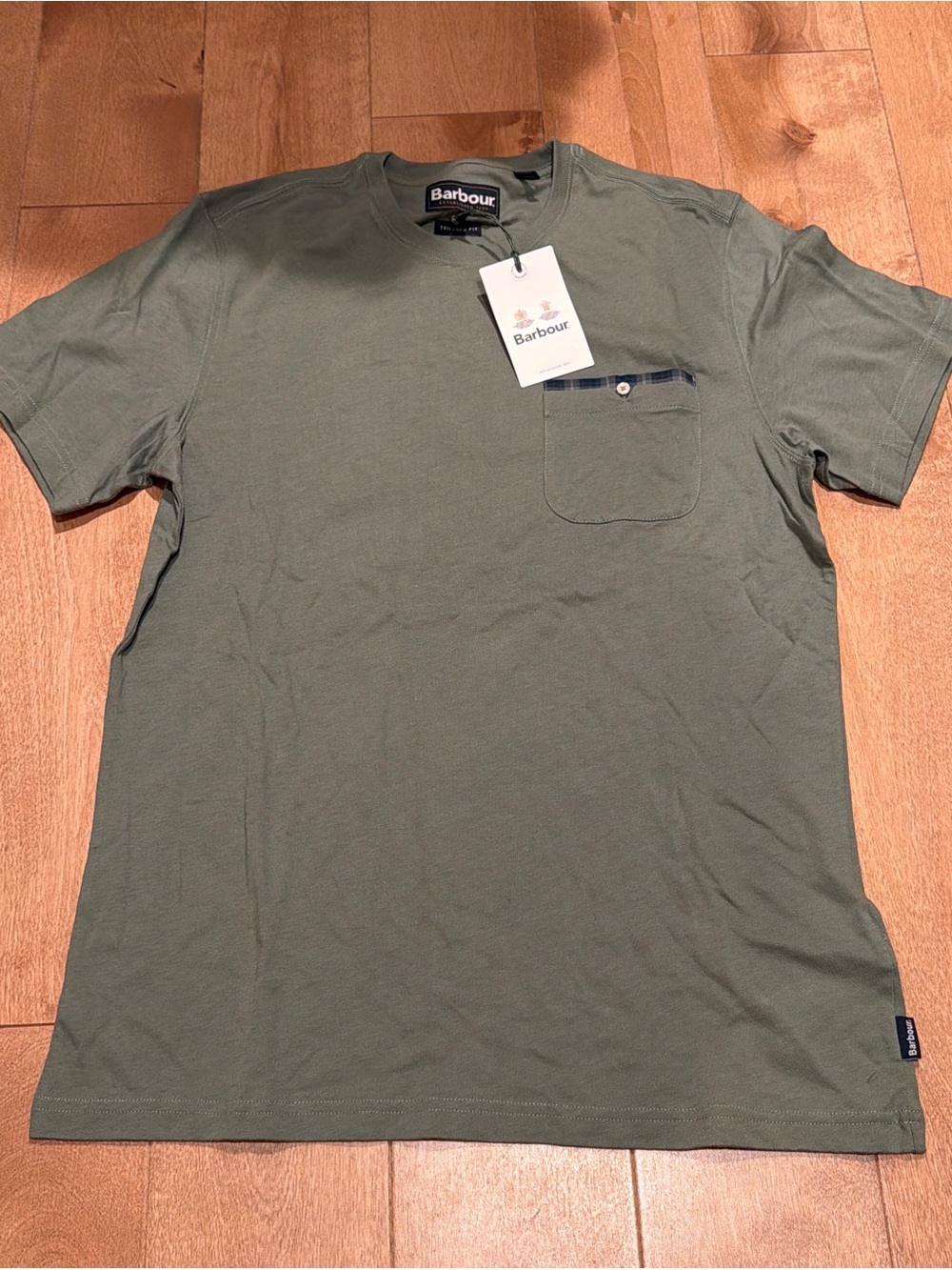 Barbour Olive Green Short Sleeve Pocket Tee